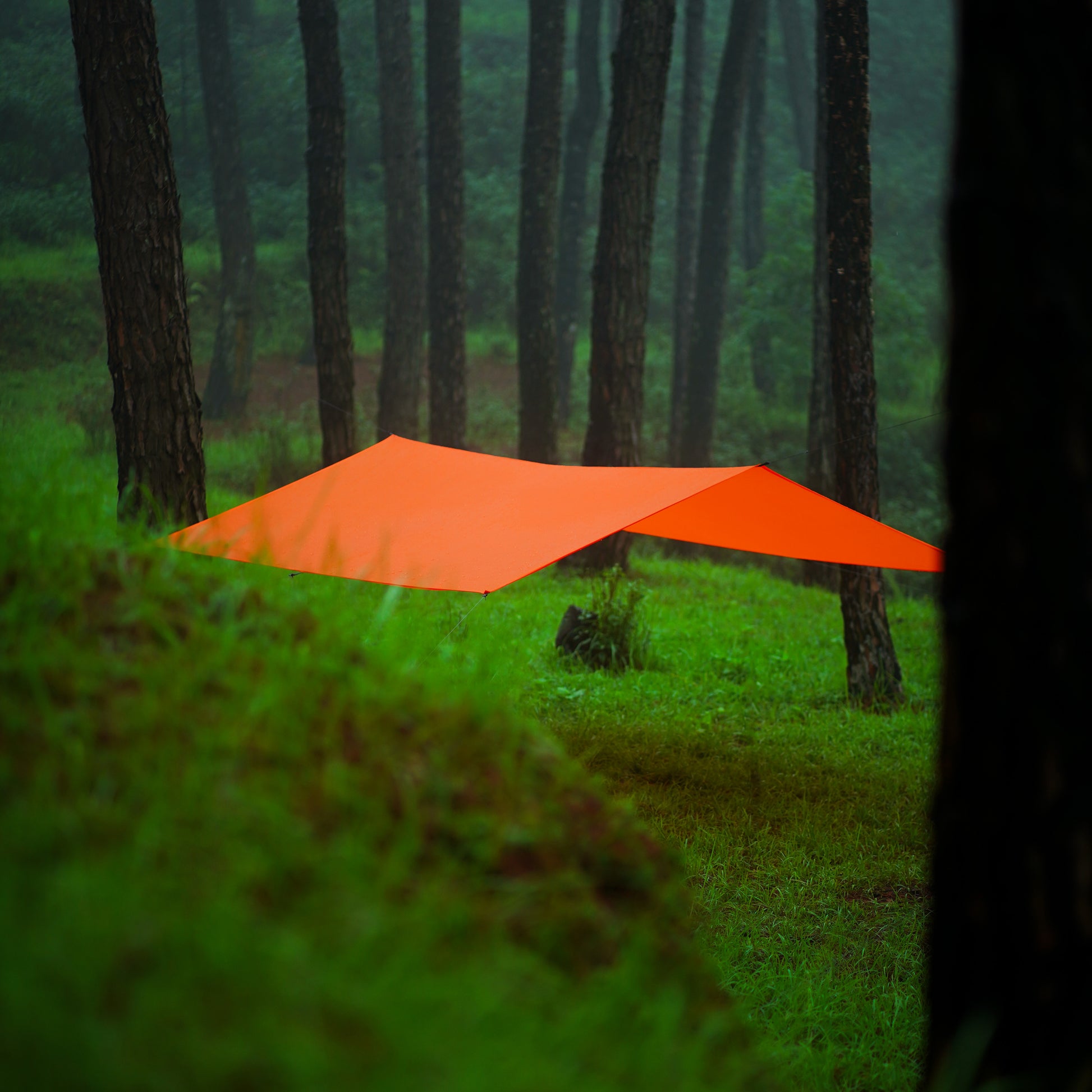 Portable lightweight 30D tarp shelter for outdoor adventurers