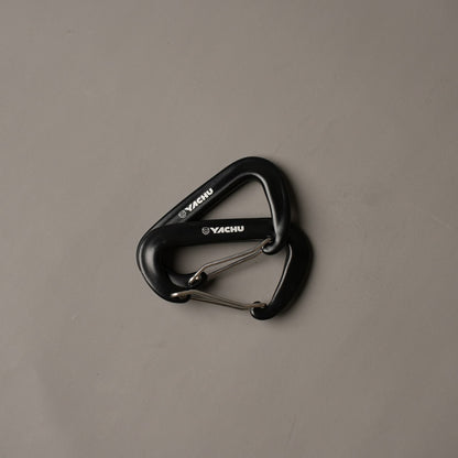 12kN load-rated aluminum carabiner clip for survival camping