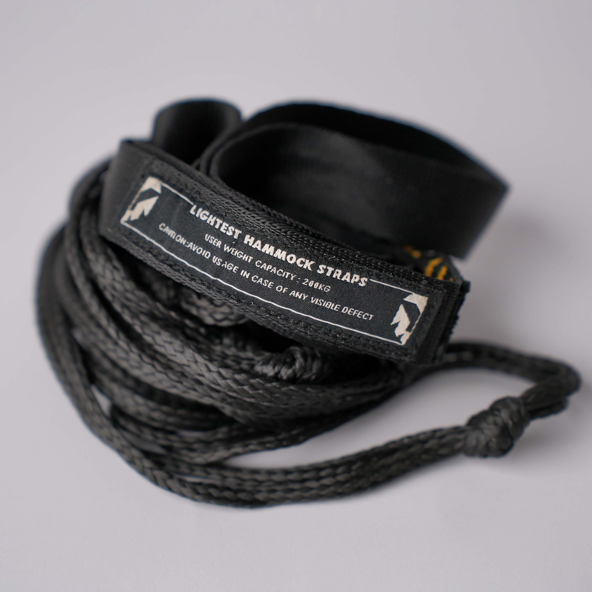 Featherweight hammock straps with reinforced stitching
