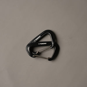 12kN load-rated aluminum carabiner clip for camping and survival gear