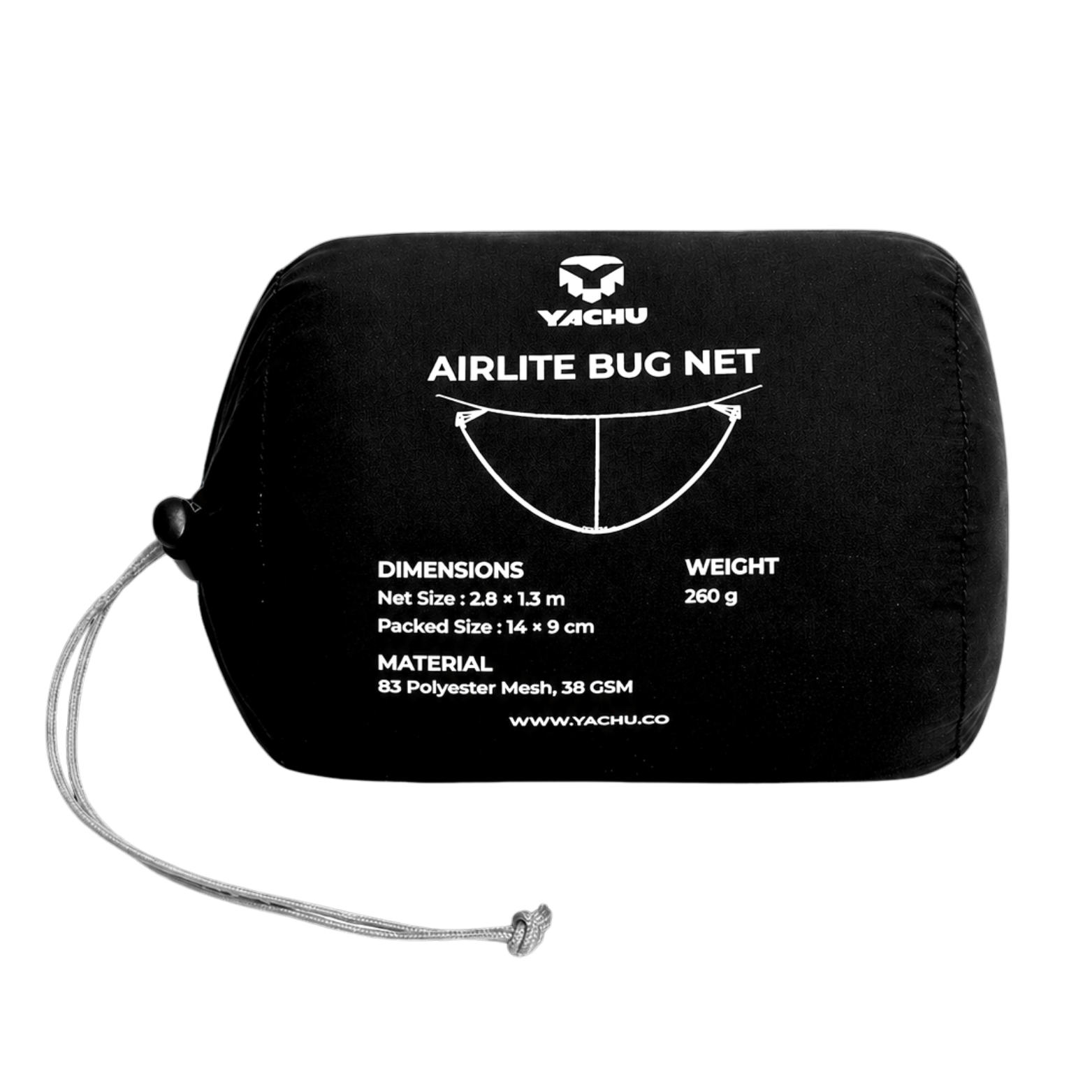 Yachu Airlite Bug Net, ultralight mesh hammock bug netting