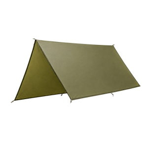 Yachu Airlite Tarp set up as rainfly over hammock