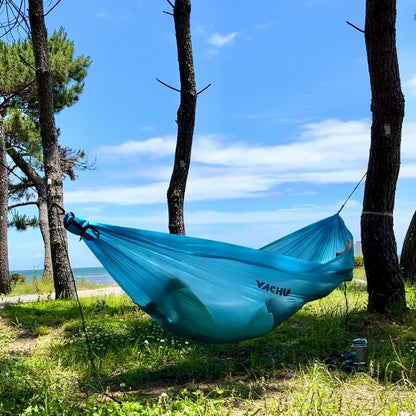 Comfortable lightweight hammock for campsite lounging